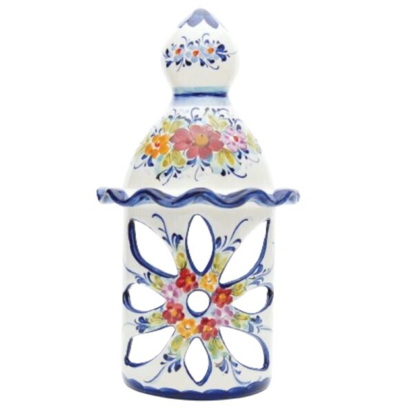 Aplique parede em faiança pintado à mão decoração flores