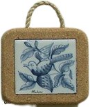 Azulejo com cortiça (com corda) decorado Delfis 26
