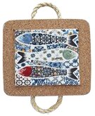 Azulejo com cortiça (com corda) decorado Sardinhas 33