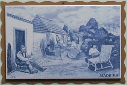 Azulejo com madeira decorado Vimes 15x20cm