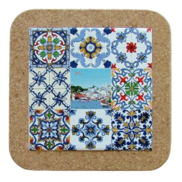 Azulejo decorado 15*15 cm com base em cortiça Alvor Algarve
