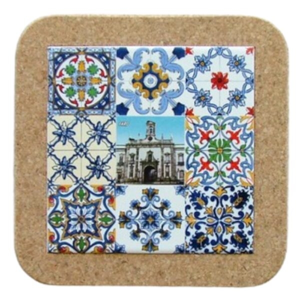 Azulejo decorado 15*15 cm com base em cortiça Faro Algarve