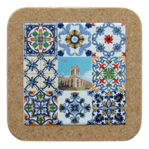Azulejo decorado 15*15 cm com base em cortiça Loulé Algarve