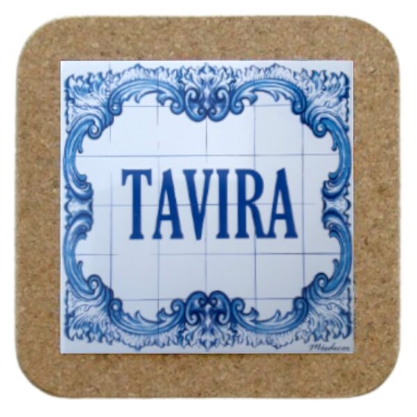 Azulejo decorado 15*15 cm com base em cortiça Tavira Algarve