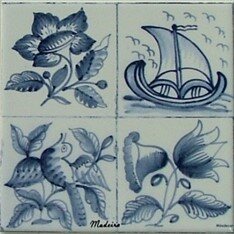 Azulejo decorado Delfis Padrão 50 15X15cm