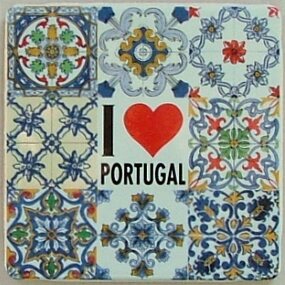 Azulejo decorado I Love Portugal 10x10cm