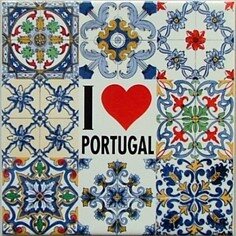 Azulejo decorado I Love Portugal 15x15cm