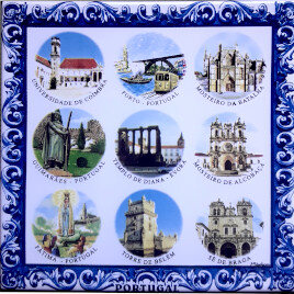 Azulejo decorado Monumentos 10x10cm