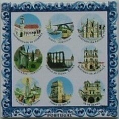 Azulejo decorado Monumentos 15x15cm