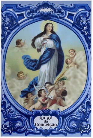 Azulejo decorado Nossa Senhora da Conceição 20X30 cm