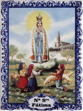 Azulejo decorado Nossa Senhora de Fátima