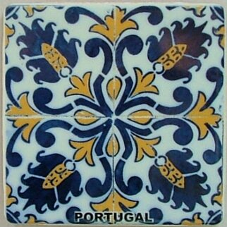 Azulejo decorado Padrão 20 madeirense 10x10cm