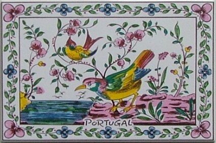 Azulejo decorado Pássaros 18 cor 15x20cm
