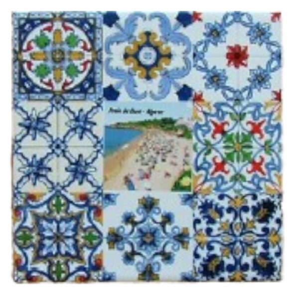 Azulejo decorado praia da Oura Algarve 15*15 cm