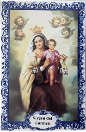 Azulejo decorado Virgen Del Carmen 20X 30 cm