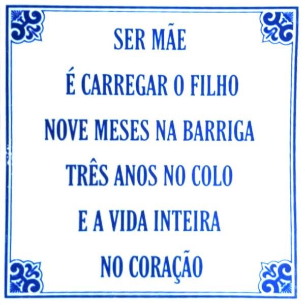 Azulejo provérbio 15*15 cm