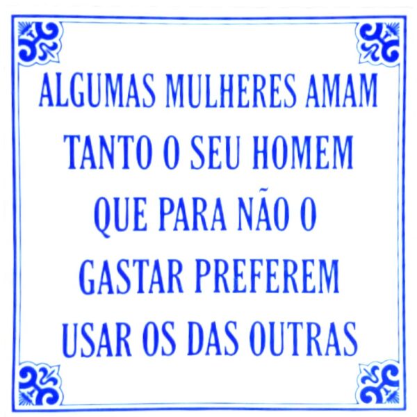 Azulejo provérbio 15*15 cm