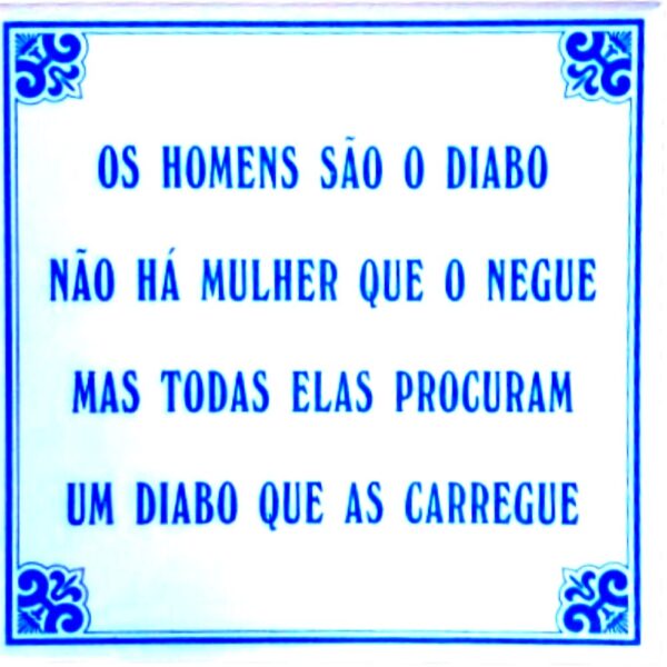 Azulejo provérbio 15*15 cm