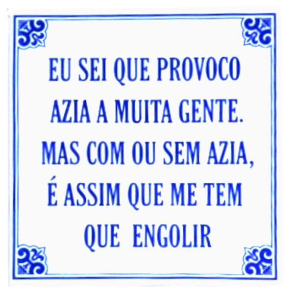 Azulejo provérbio 15*15 cm