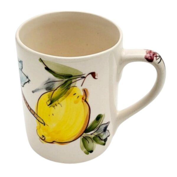 Caneca jumbo em faiança pintada à mão decoração Limões