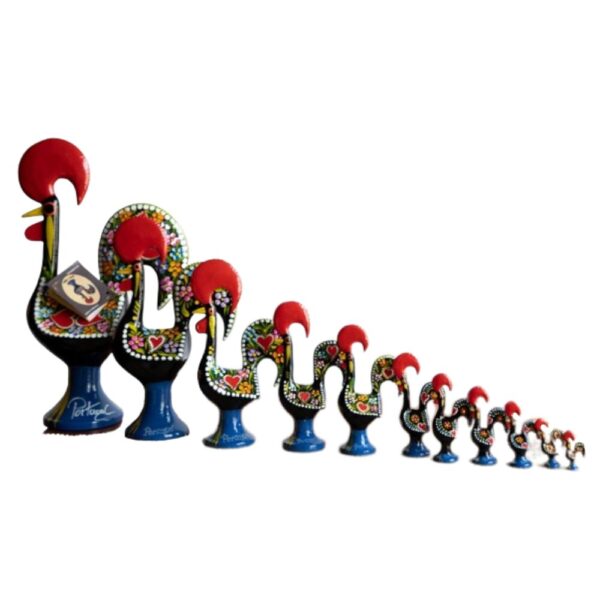 Galo de Barcelos em metal pintado à mão