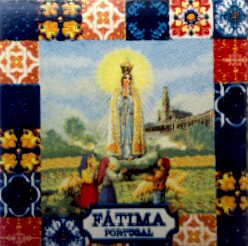 Magnético com azulejo decorado Fátima 5X5cm