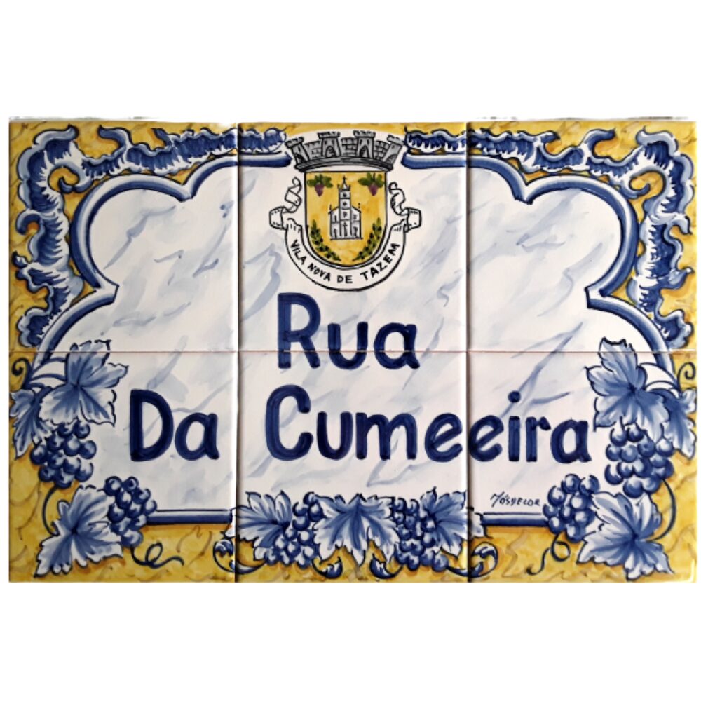 Placa toponímica Rua da Cumeeira