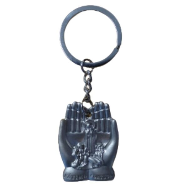 Porta-chaves metal motivo mãos de Fátima