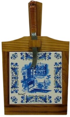Tábua de Queijo Envernizado Escuro Cozinha 15X15cm