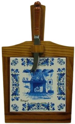 Tábua de Queijo Envernizado Escuro Sala 15X15cm